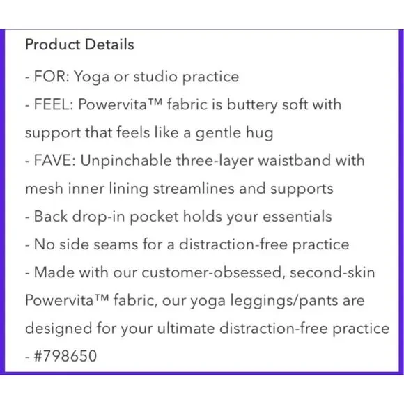 NWT Athleta Elation Wide Leg Pant Light Size L - Picture 6 of 7